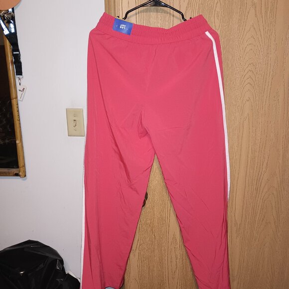 NEW JoyLab™ Women's Mid-Rise Piped Track Pants Coral Rose - Picture 4 of 8